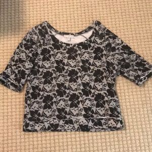 Black and white floral shirt (worn once)